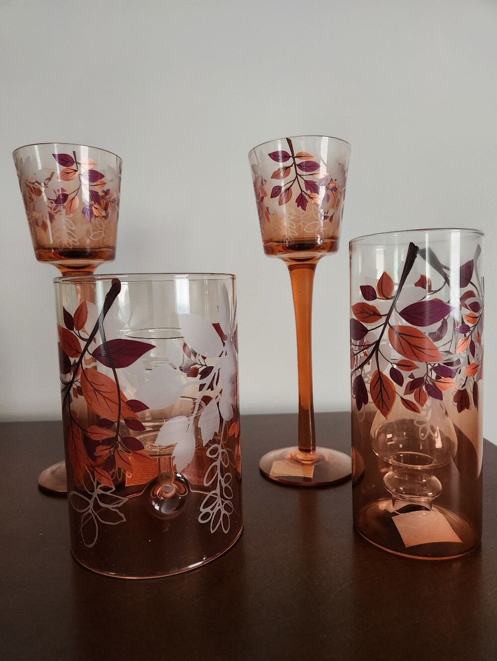 Yankee Candle 4pc Crimson Autumn Tealight Candle Holders